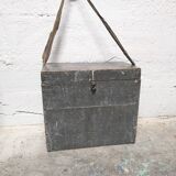 Tabouret caisse à outils en bois