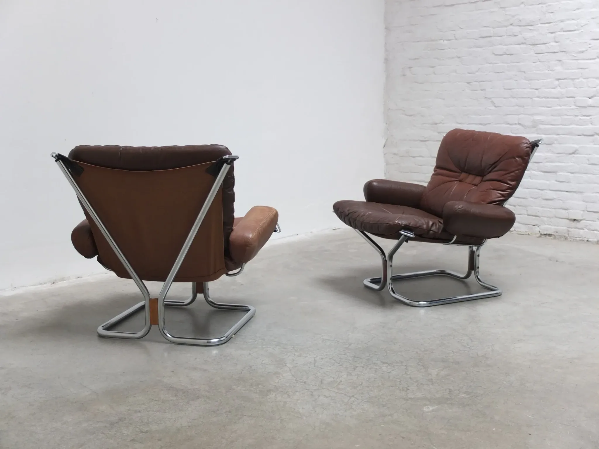 Pair of lounge chairs by Harald Relling for Westnofa, 1970s