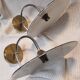 Wall lights in enamelled sheet metal