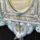 Miroir vénitien en verre de Murano, en camaïeu de bleu, vers 1880