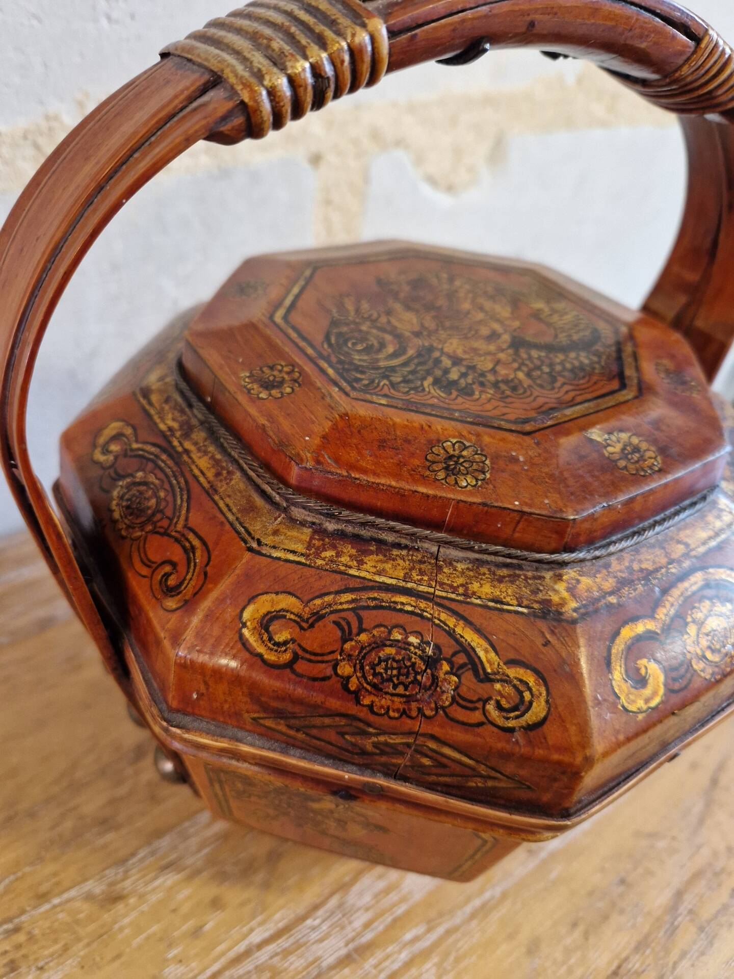 Antique Wedding Basket China 19th Century