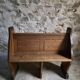 Antique church bench in oak, circa 1900–1920
