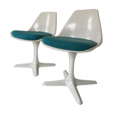 Set of 2 vintage arkana maurice burke tulip chairs