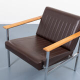 Pair of 1960s architectural armchairs