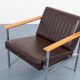 Pair of 1960s architectural armchairs