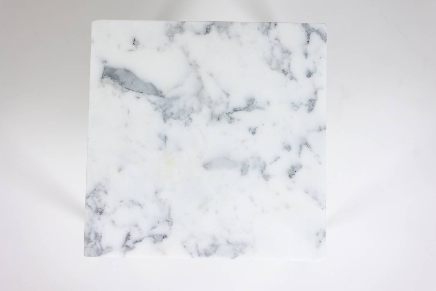 Pair of marble and gilt bronze end tables. 1970s.