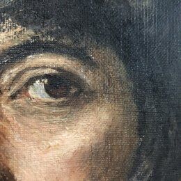 Tableau ancien "Portrait de femme 1935"
