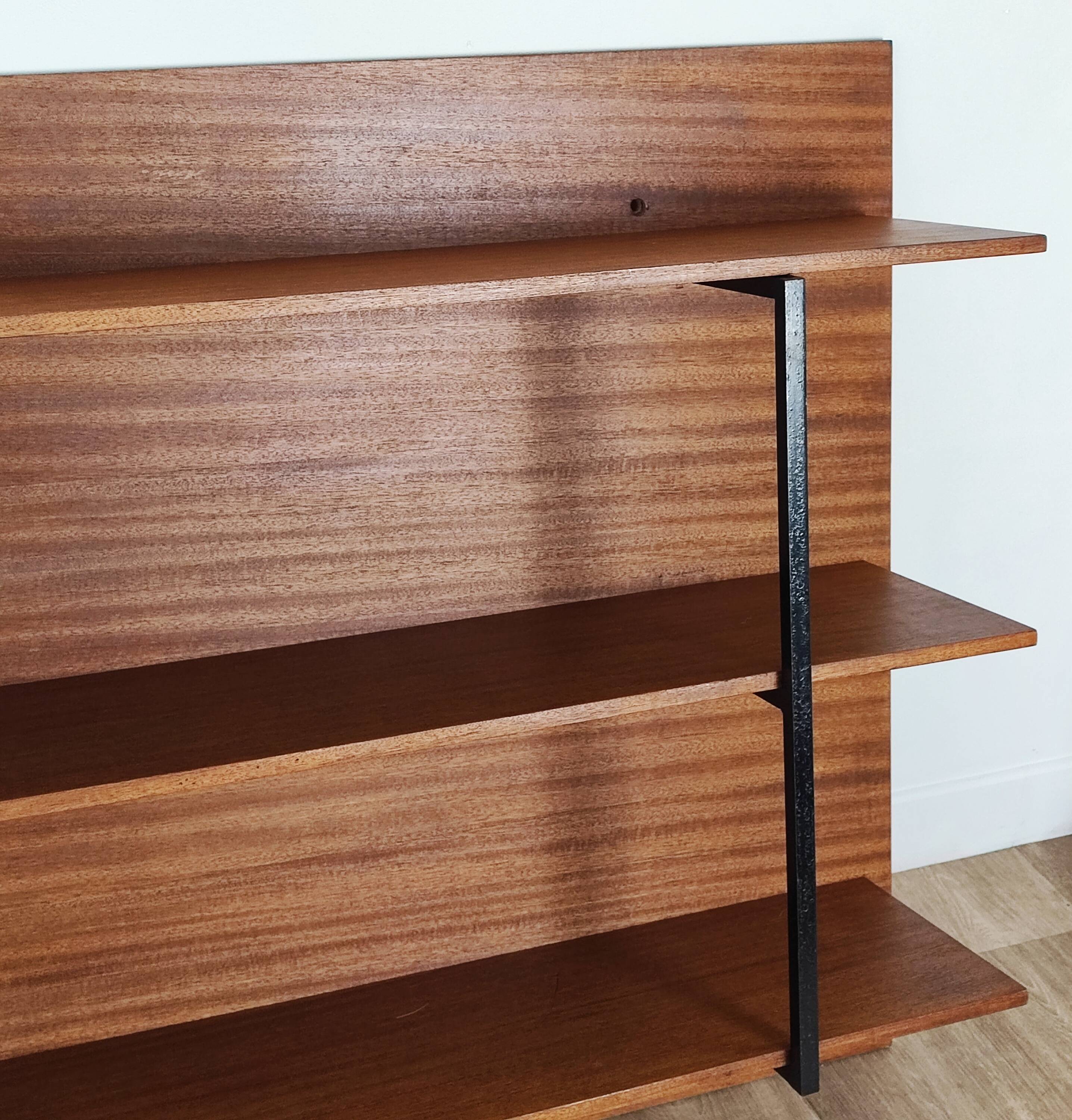 60' wall-mounted bookcase shelf