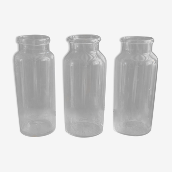 Set de 3 flacons de pharmacie anciens