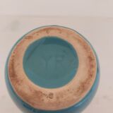 Blue ceramic vase signed