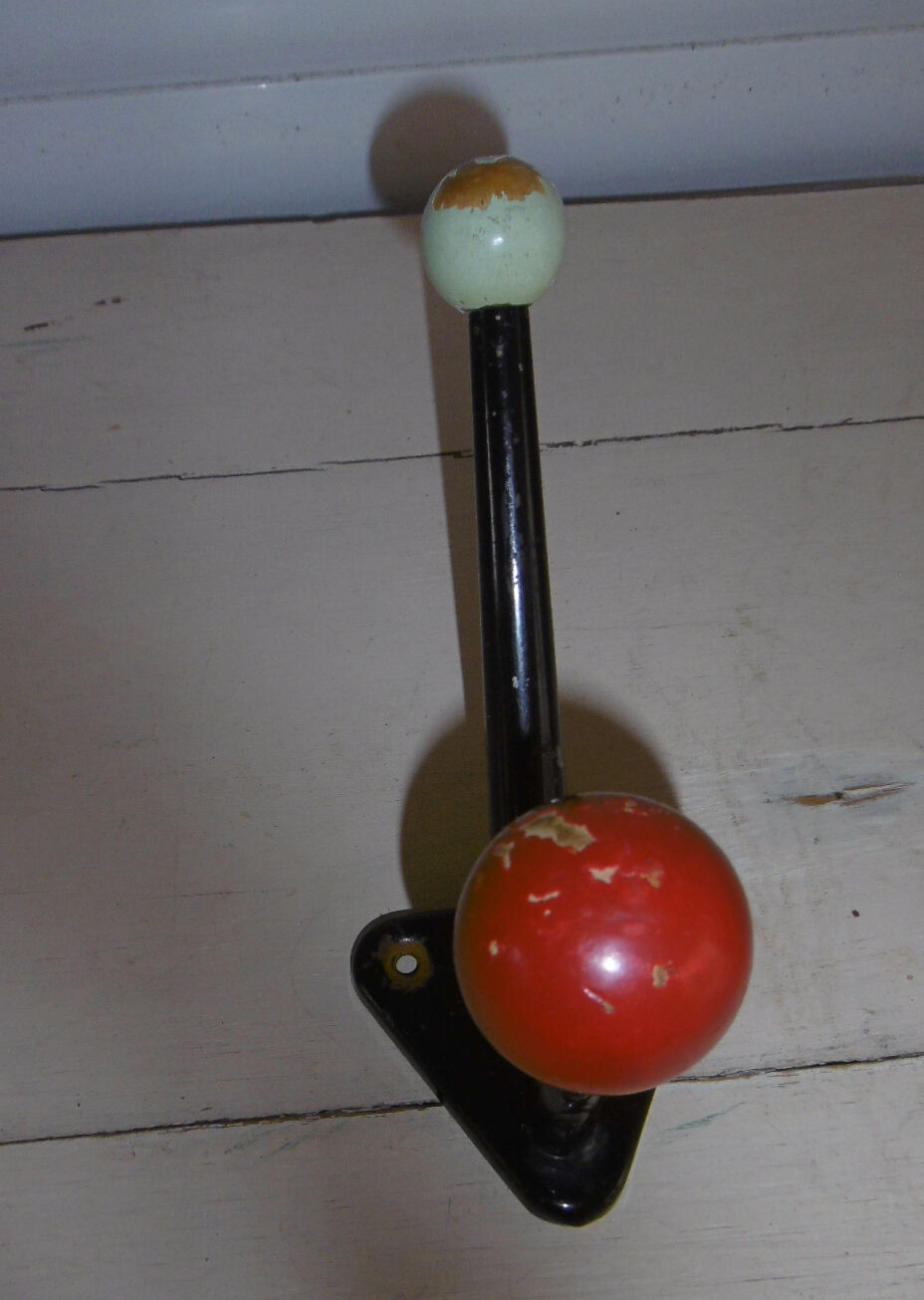 Vintage coat rack - double balls with wooden balls
