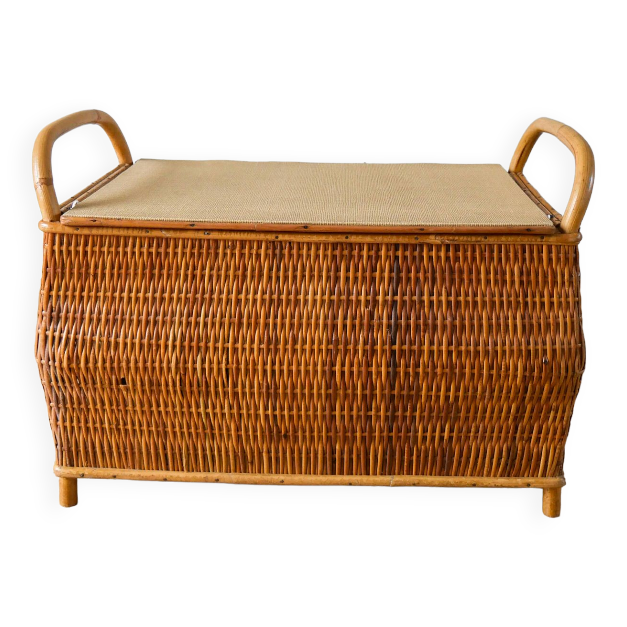 Rattan and bamboo toy bench 1970