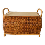 Rattan and bamboo toy bench 1970