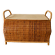 Banc-coffre à jouet en rotin et bambou 1970