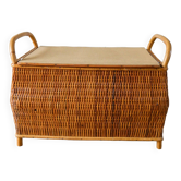 Rattan and bamboo toy bench 1970