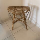 Tabouret rotin vintage