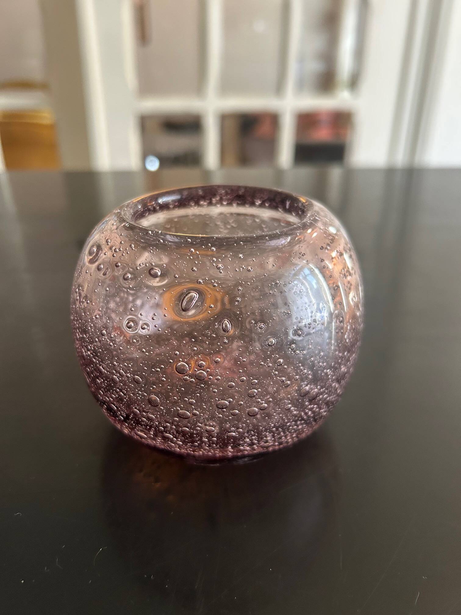 Biot glass tealight holder