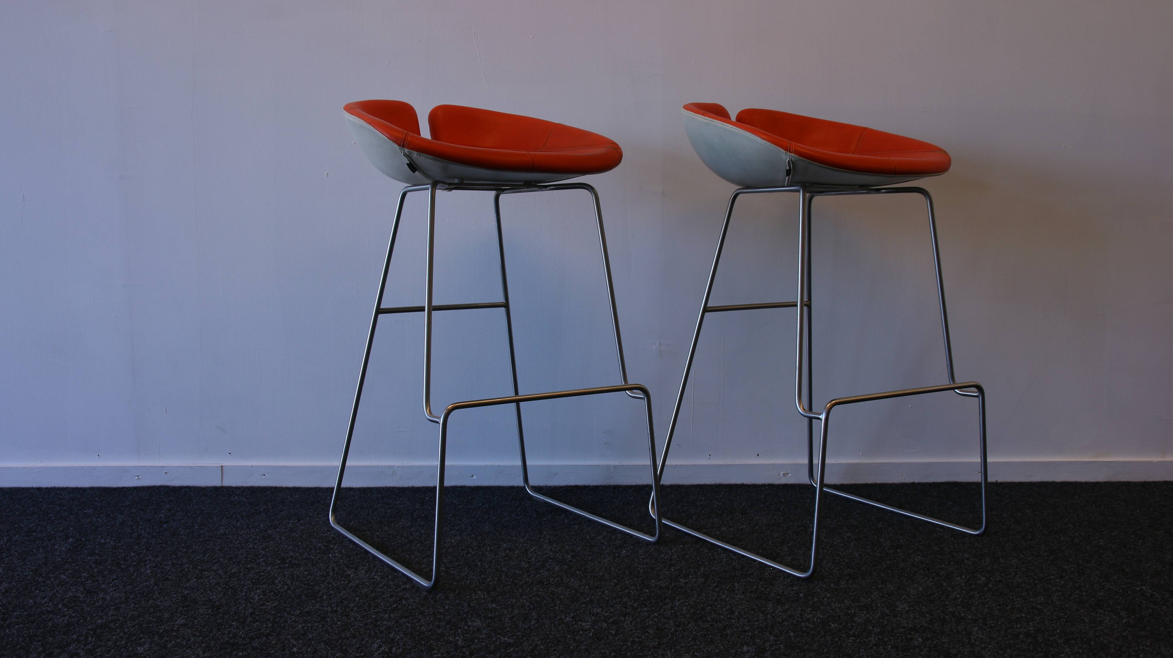 Set of 2  Moroso Fjord barstools by Patricia Urquiola