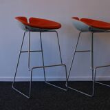 Set of 2  Moroso Fjord barstools by Patricia Urquiola