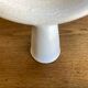 Brutalist candle holder made of white chamotte clay, 1980.