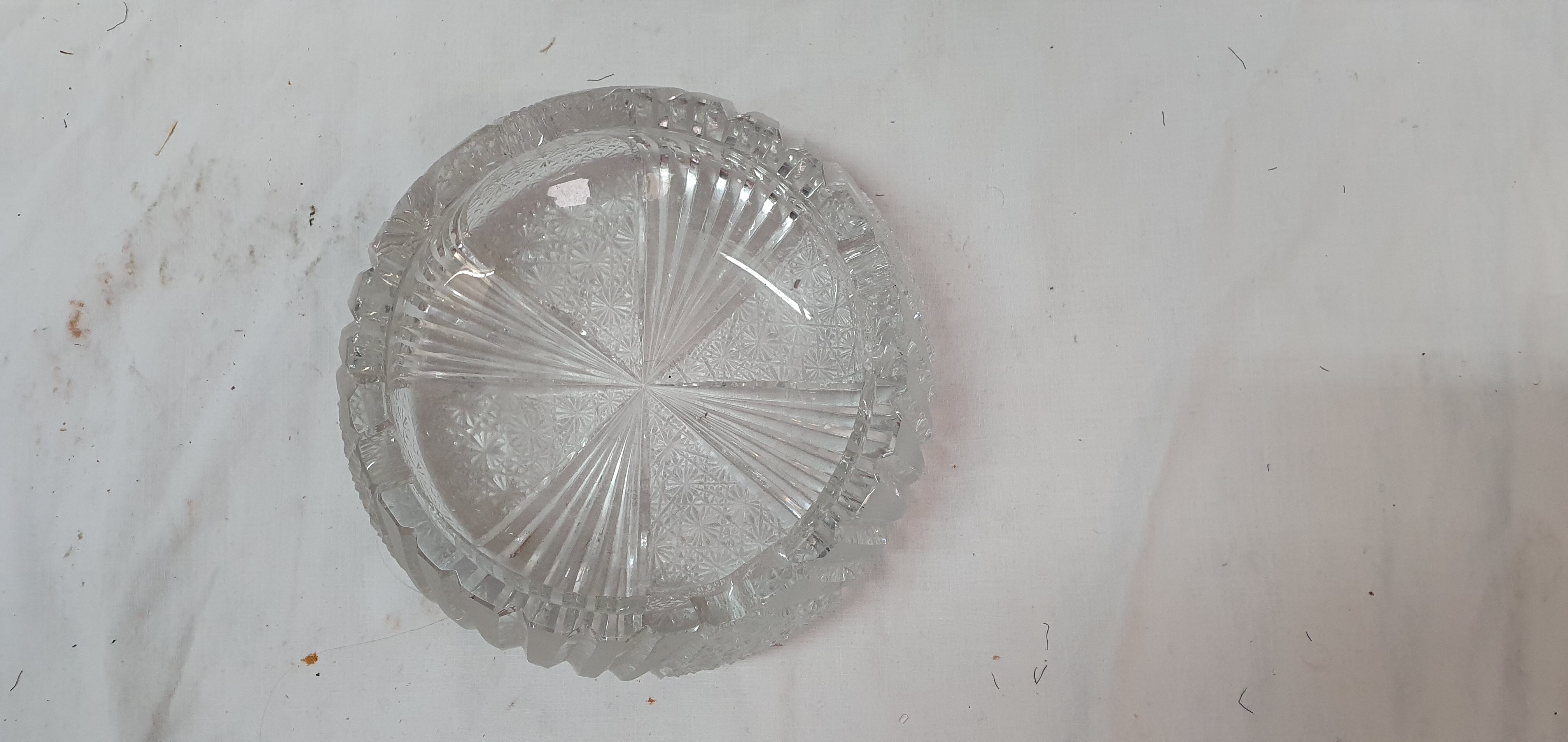 Bohemian crystal ashtray, Poland 1980