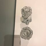 Pair of Baccarat Aladin crystal candlesticks