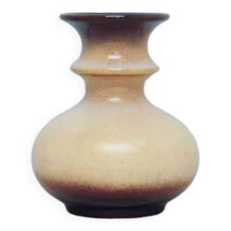 vintage beige tapered vase West Germany by Steuler