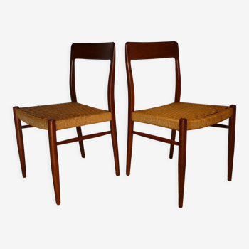 Pair of scandinavian chairs niels o moller