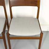 Chaises de Salle à Manger en Teck par Johannes Nørgaard, Danemark, Set de 4, 1960s