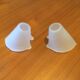 Pair white frosted glass blind