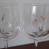 2 verres à vin en cristal