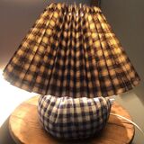 Superb Jacadi blue check bedside lamp
