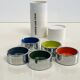 Set of 5 designer ashtrays by Isamu Kenmochi, 1960, original case.