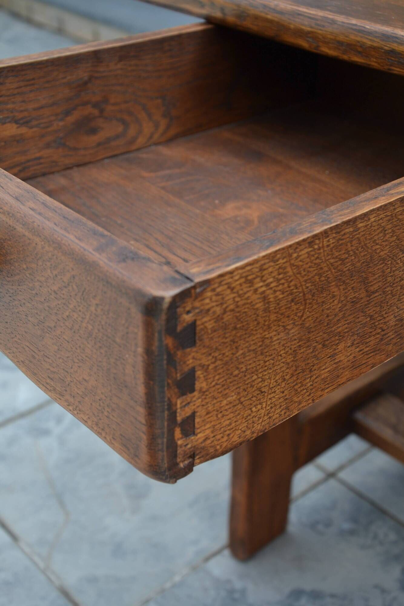 Bureau/table de ferme "brutaliste" chêne massif