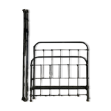 Antique Napoleon III bed in black wrought iron