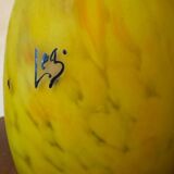 Vase Legras jaune Art Déco