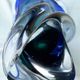 Vase en verre bleu