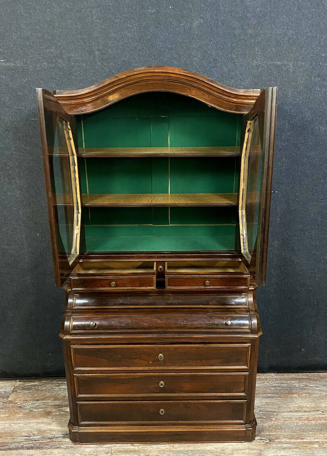 Napoleon III period library cabinet in rosewood