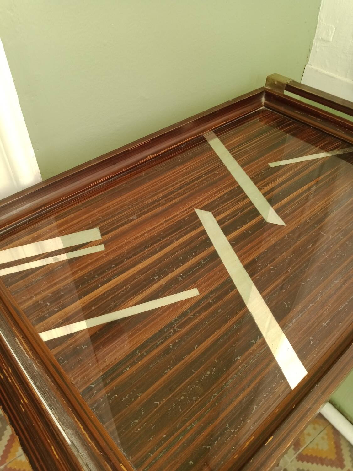 Plateau en bois art déco