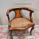Louis XV style marquetry office chair, 19th century.