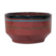 Brown bowl with a green and blue design