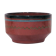 Brown bowl with a green and blue design