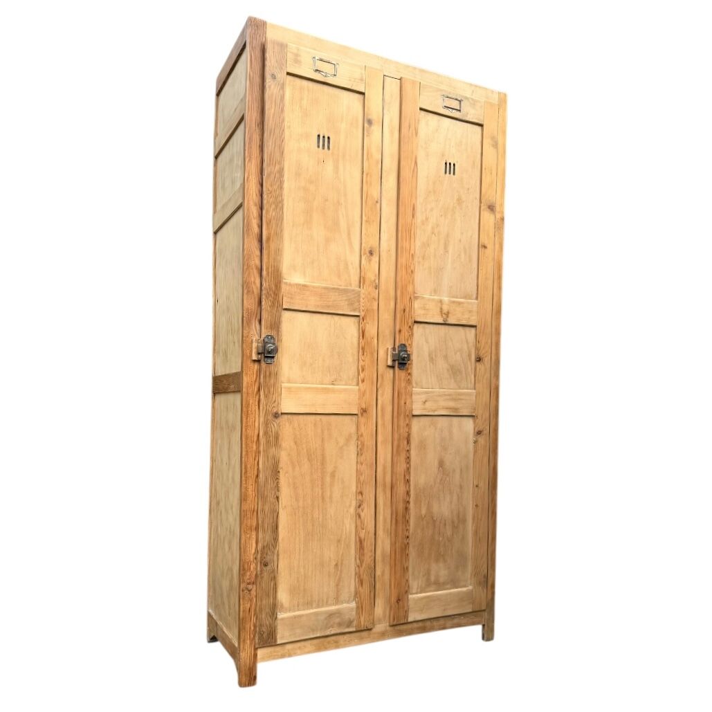 Vintage wooden wardrobe from 1940.