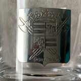 6 crystal whiskey glasses from Sèvres Prévost, Captain, Marshal, Boutelier, Fauconnier and Veneur