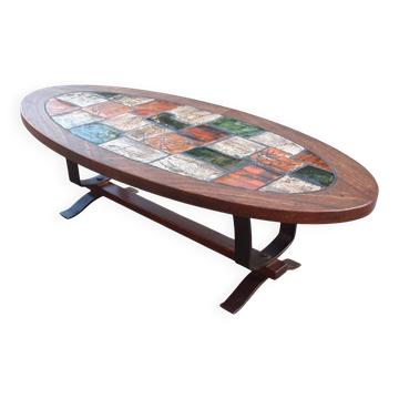 Table basse brutaliste années 70