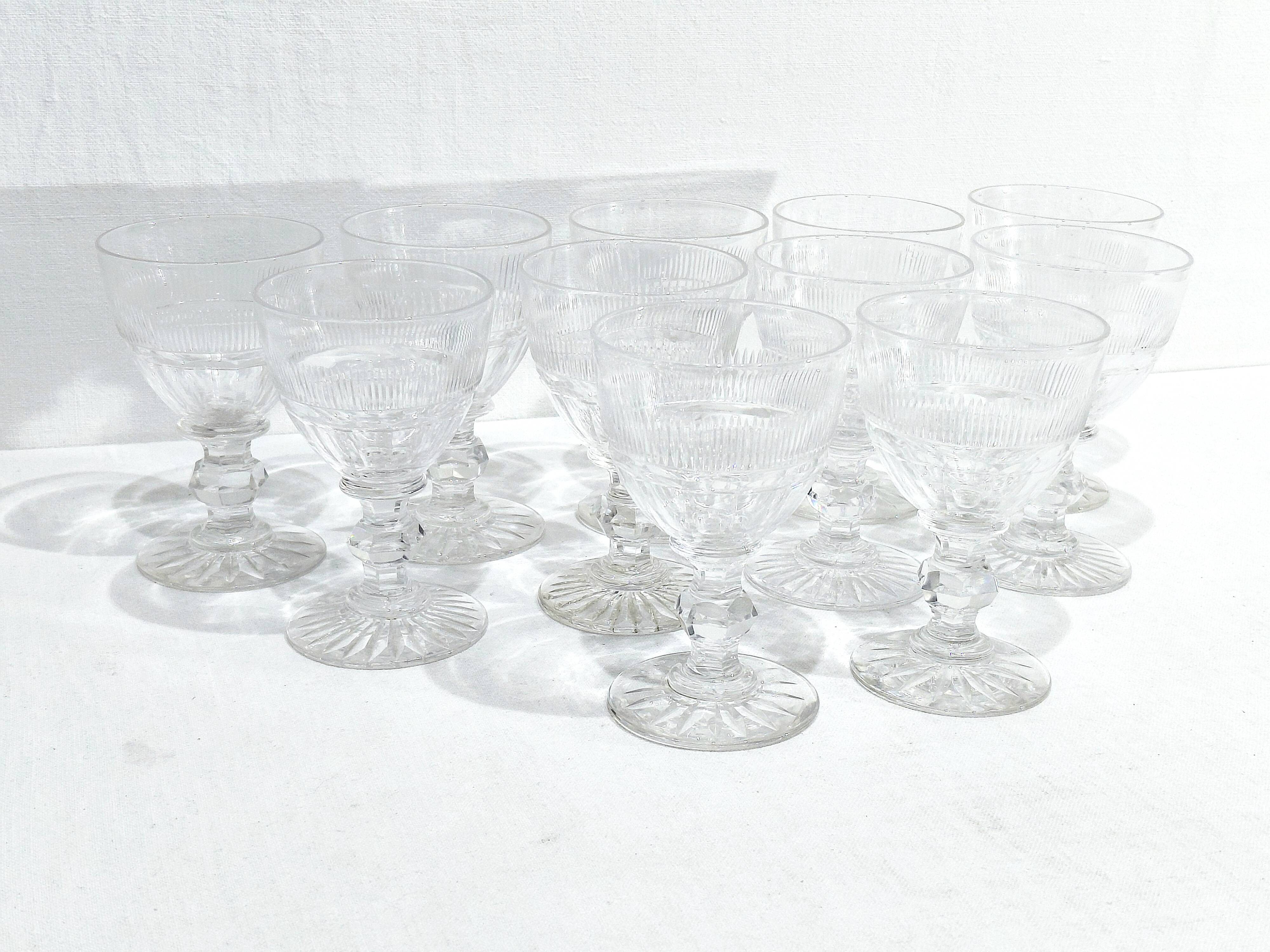 Baccarat - 11 red wine glasses catalogue 1841