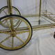 Desserte roulante vintage laiton 1950