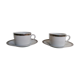 Two teacups and saucers Christofle Malmaison