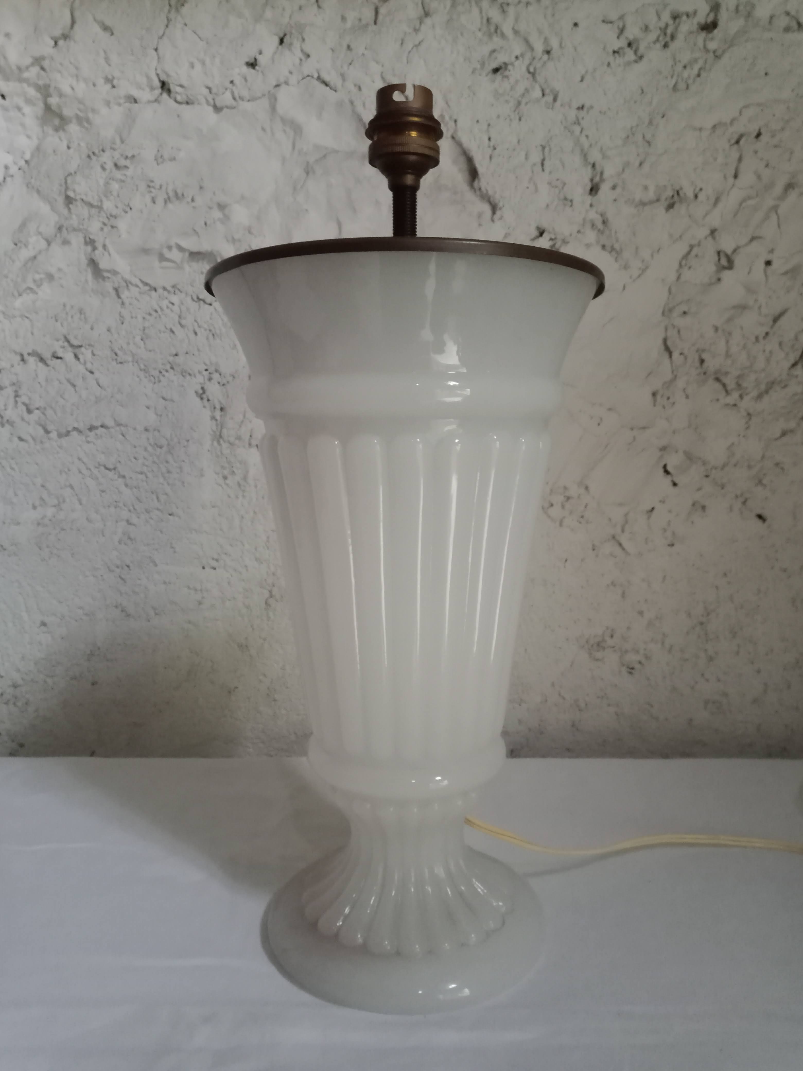 White opaline lamp base