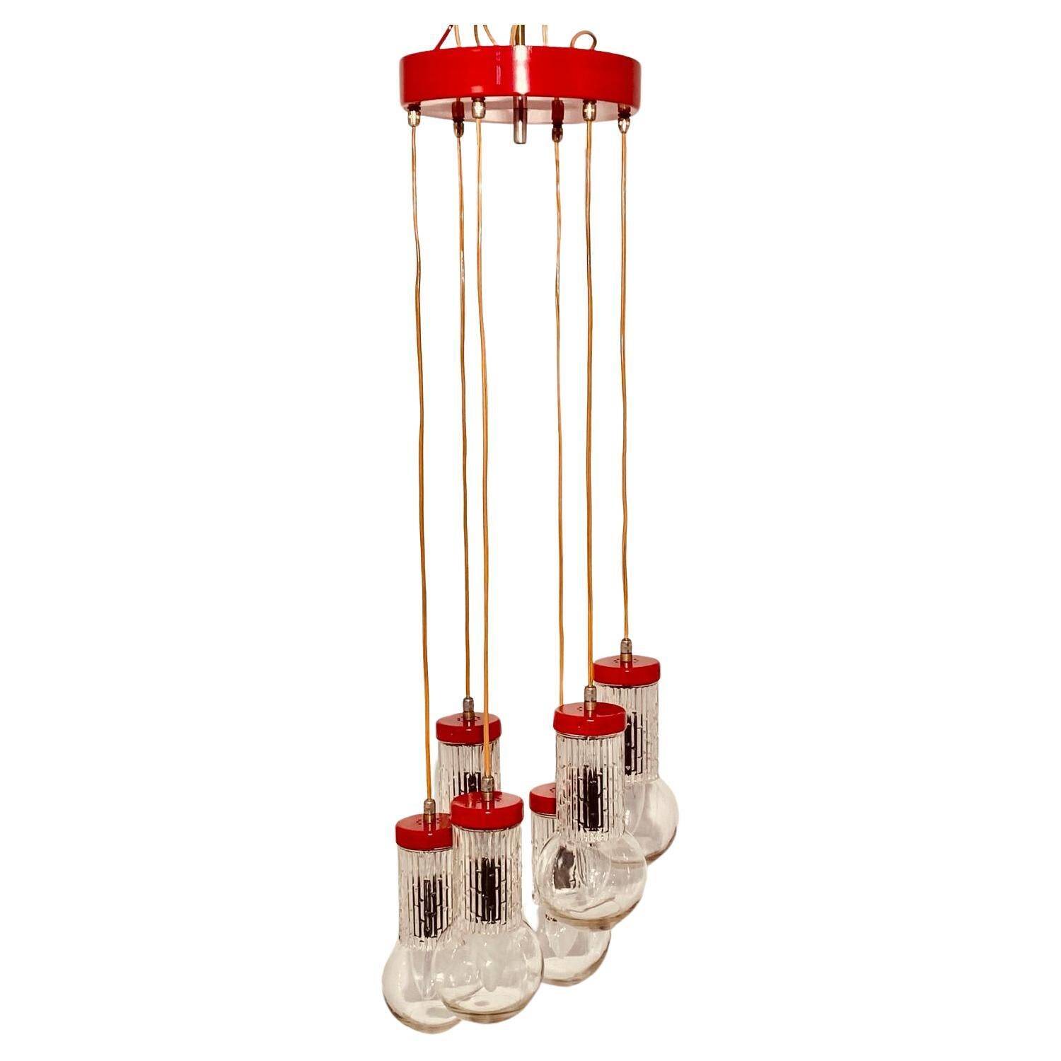 Cascade chandelier, Italy 1950s